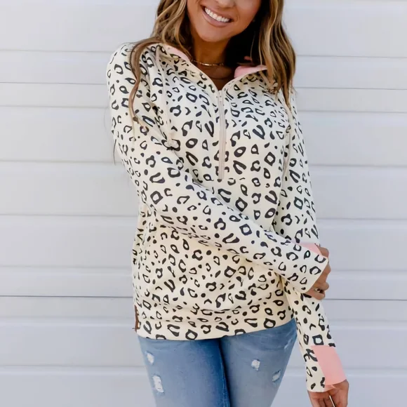 Ampersand Avenue Half Zip Hoodie - Size Medium - Picture 2 of 11